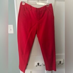 Dressy Red Ankle/Capris Pants